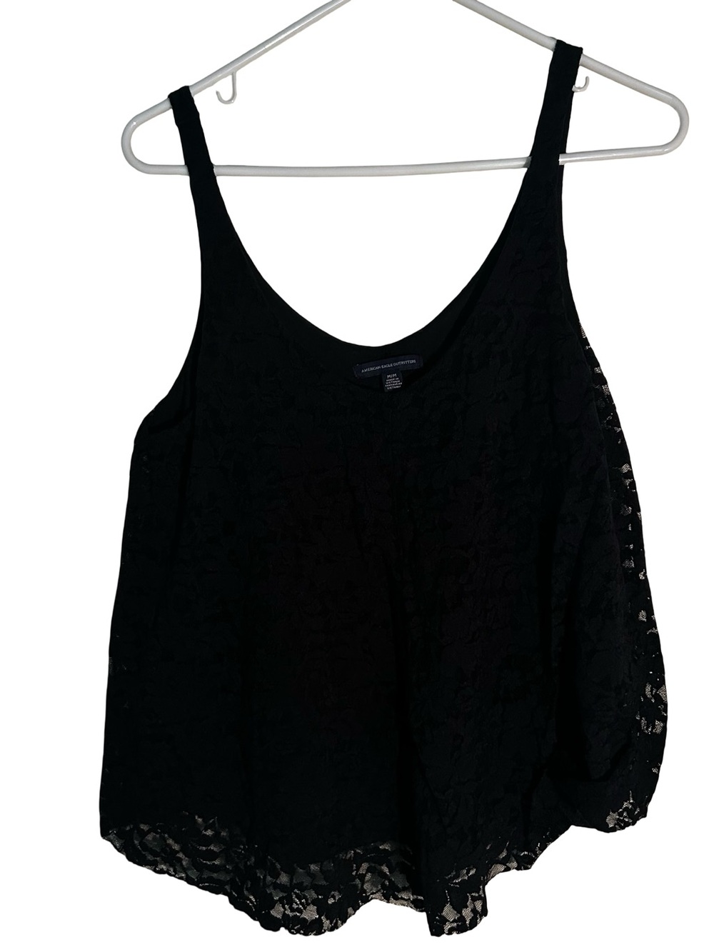 American Eagle Outfitters Black Lace Tank Top